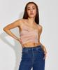 Top Girl Soft Tencel Over Wrap Halter Crop Top_T216Tp124