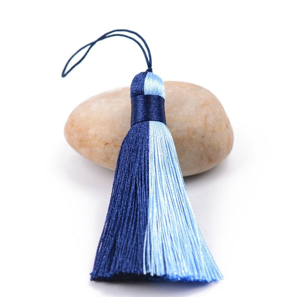 Soft Thread Fringe Tassel Charm Two-Tone Color Gradient Tassel Ornament  For Jewelry DIY