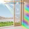 20Pcs Bird Window Stickers Anti-Collision Bird Window Decals Reusable Prism Bird Window Clings Static Non Adhesive Bird Decals