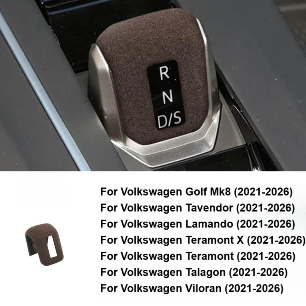 Para Volkswagen Serie Golf 8 MK8 -2026 Pegatina para Perilla de Cambio de Marchas de Coche Cubierta de Gamuza para Palanca de Cambios Manual Recorte Accesorios Interiores de Automóvil