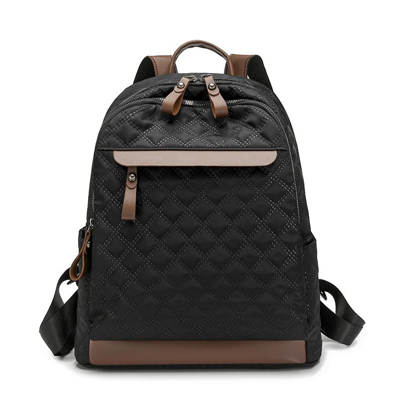 Backpack Student Schoolbag Women's Lightweight Rhomboid Backpack