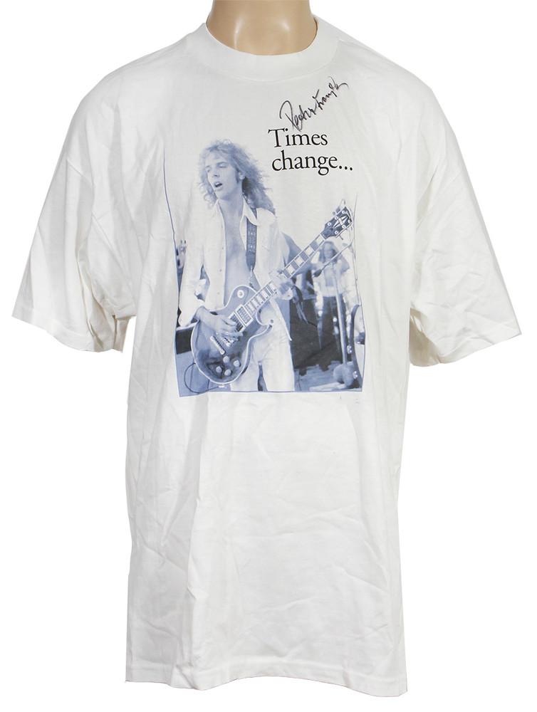 

Singer Peter Frampton Signed Times Change MEN T SHIRT white UR843 Unisex T-Shirt S