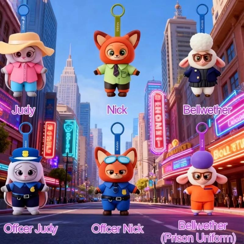 Nuova Blind Box Disney Zootopia Portachiavi Nick e Judy Collezione Moda Giocattolo Regali Scatola Misteriosa Casuale