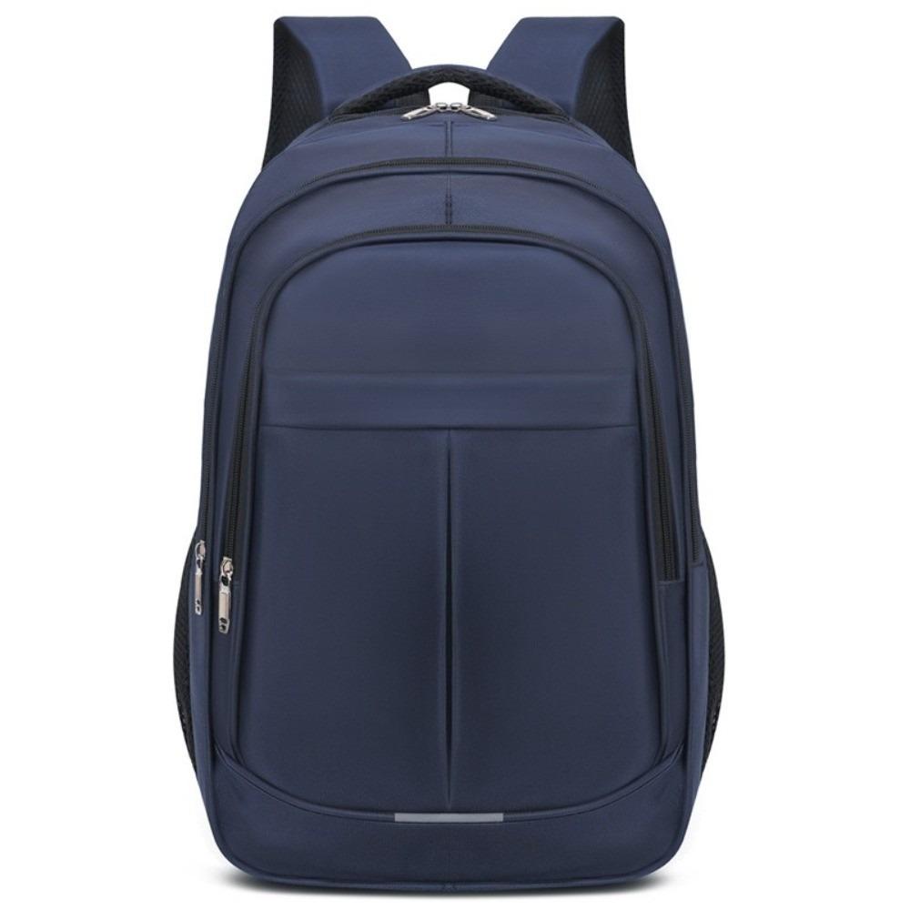 

Solid Color Men Business Backpack Lightweight Multi Layer Student School Bags Black Large Capacity Men Laptop Backpack Office синій