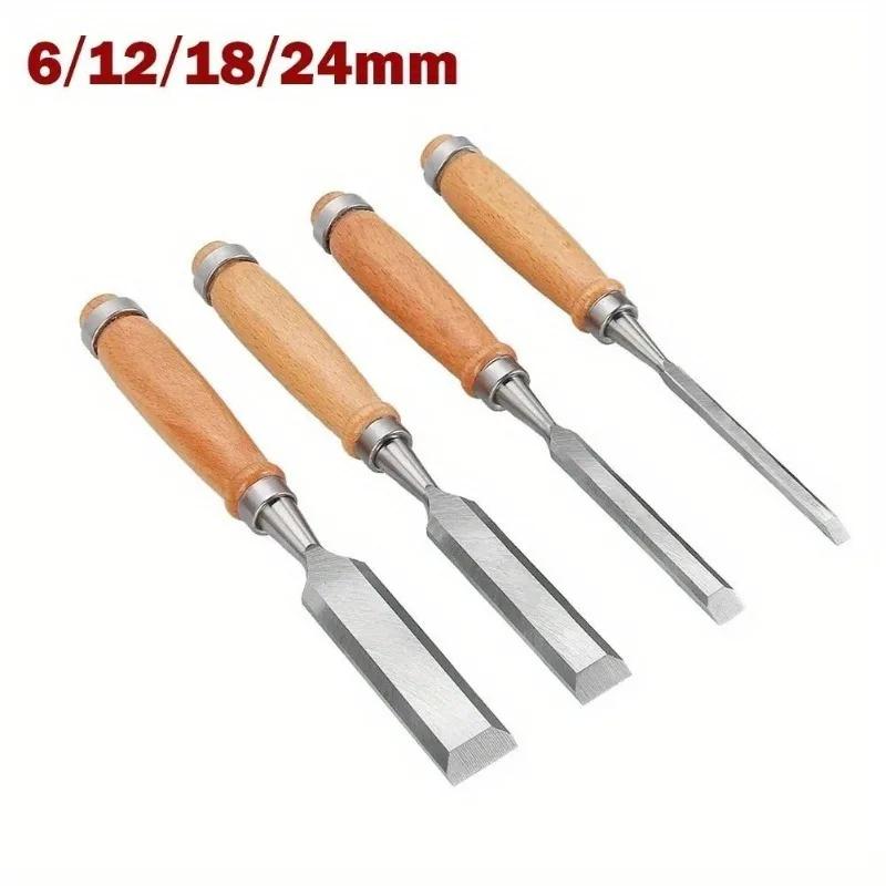 

1pc New 6/12/18/24mm Wood Carving Chisels Sharp Chrome-Vanadium Steel Wood Chisel With Handle Wood Carving Tools For Woodworking 6mm