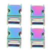 4Pcs Side Release Buckle 25x47mm Zinc Alloy Glossy Durable Wide Application Metal Buckle for Backpack Dog Collar DIY