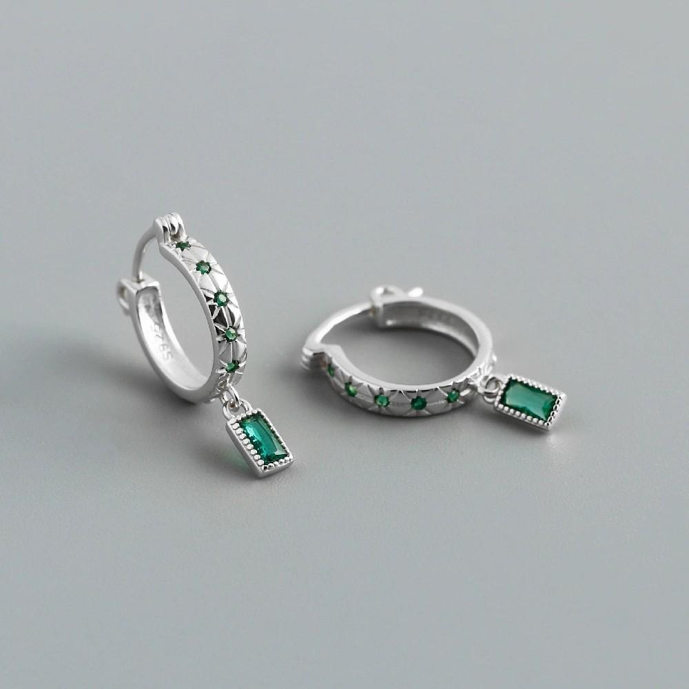 Fashion Jewelry Gold Plated 925 Sterling Silver Geometric Drop Hoop Earrings for Women Wedding Birthday Mother's Day Gift