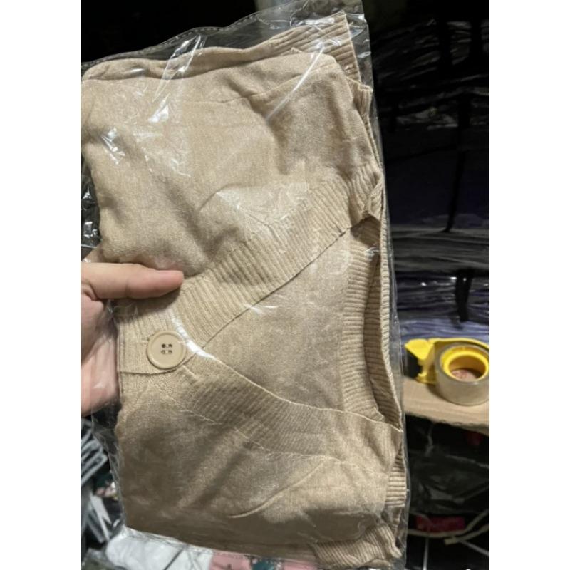 

Fashion Knitted Cardigan Women Short Sweater Long Sleeve V Neck Loose Jacket High Waist Shawl Solid Color Casual Elegant Crop Tops One Size хакі