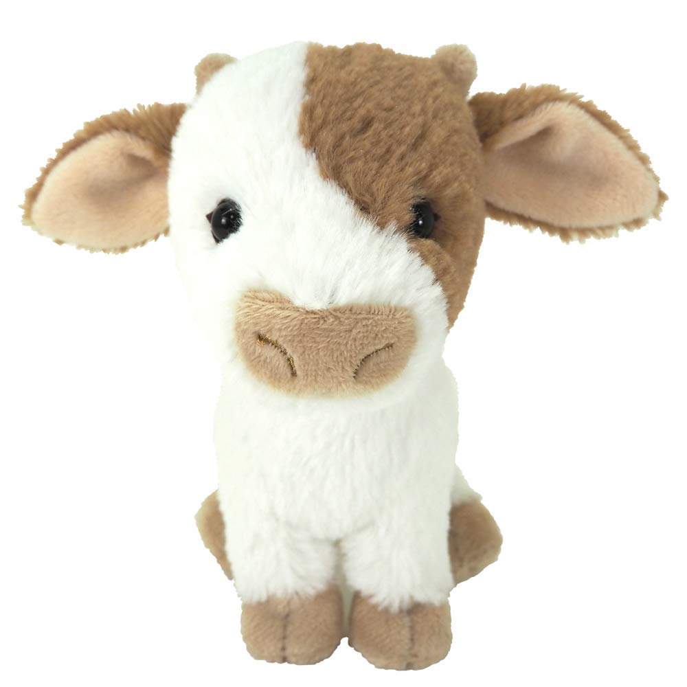 

SunLemon Brown Cow Plush Fluffy s Toy, Small, P-7162