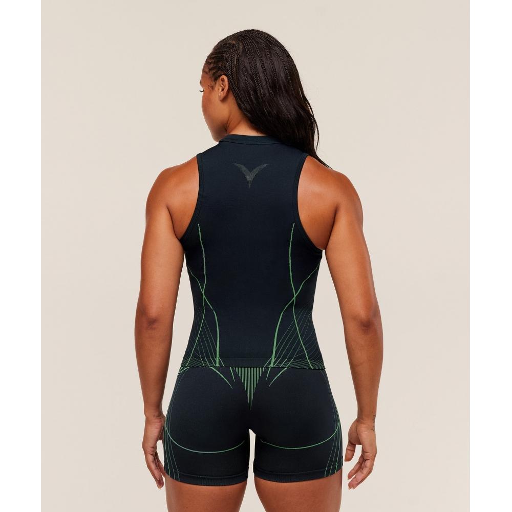 Gymshark Apex Nahtloses Tanktop Schweres Blau Aktives Grün B4c6m Uds4