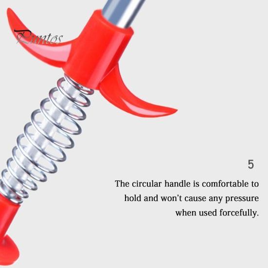 Sink Drain Cleaner Flexible Grabber Claw Pick Up Tool, Hair Removal Ergonomic Metal Spring Kitchen Unblocker Grip Claw, Unclogging Tool for Sewer Pipe