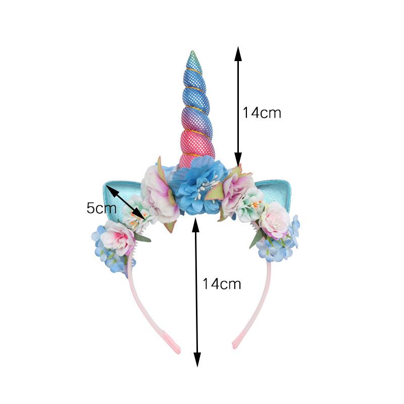 2022 New Trend Unicorn Headband Simulation Flower Headband Cat Ears Headdress Party Hair Accessories Headband