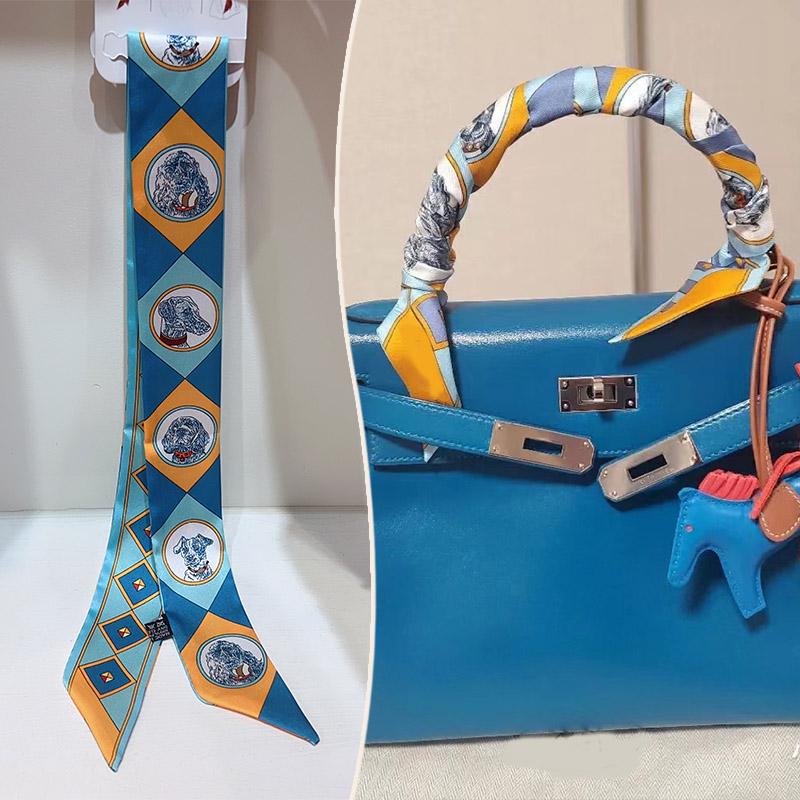 

Трендовий шарф-обмотка ручки сумки в шовковому стилі на 2024 рік