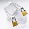 Silicone Alternative Toys Male Chastity Device Men's Cage Penis Ring With Padlock Adult Sex Toys Game 2 Cock Ring Chastity