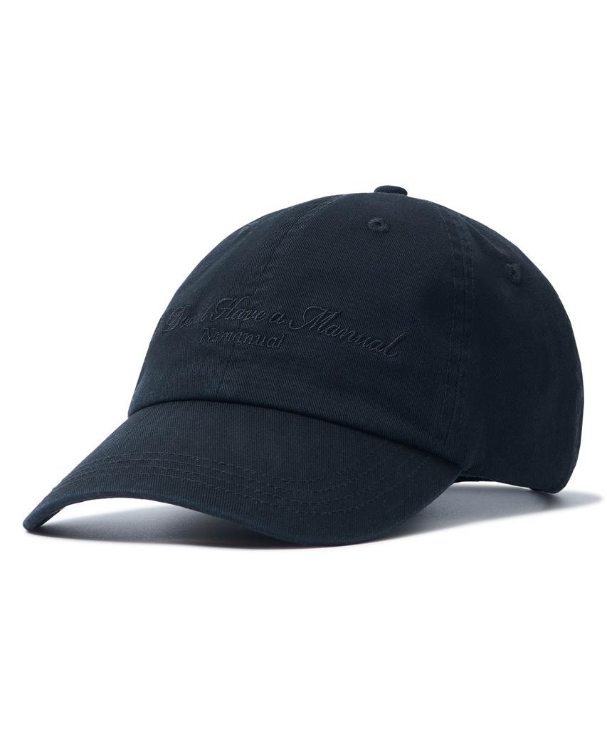 Nomaenyueol Embroidered Slogan Ball Cap - Black