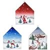 Christmas Chair Covers Chair Back Covers with Winter Snowman Santa Elk Pattern for Festive Decoration Dinner