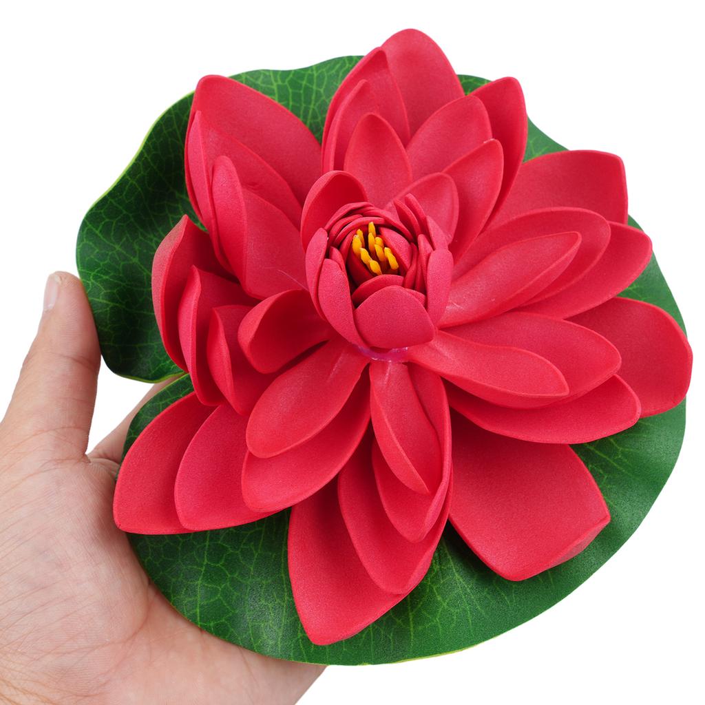 Multicolor Artificial Water Lily Floating Lotus Flower, 18cm, Environmentally Friendly Material, Perfect for Garden Pond