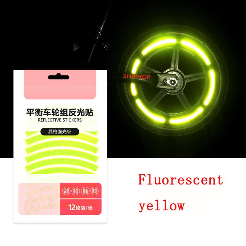 5pcs Kids Bike Wheel Reflective Stickers Bicycle Reflective Tape Strips Balance Bike Accessories