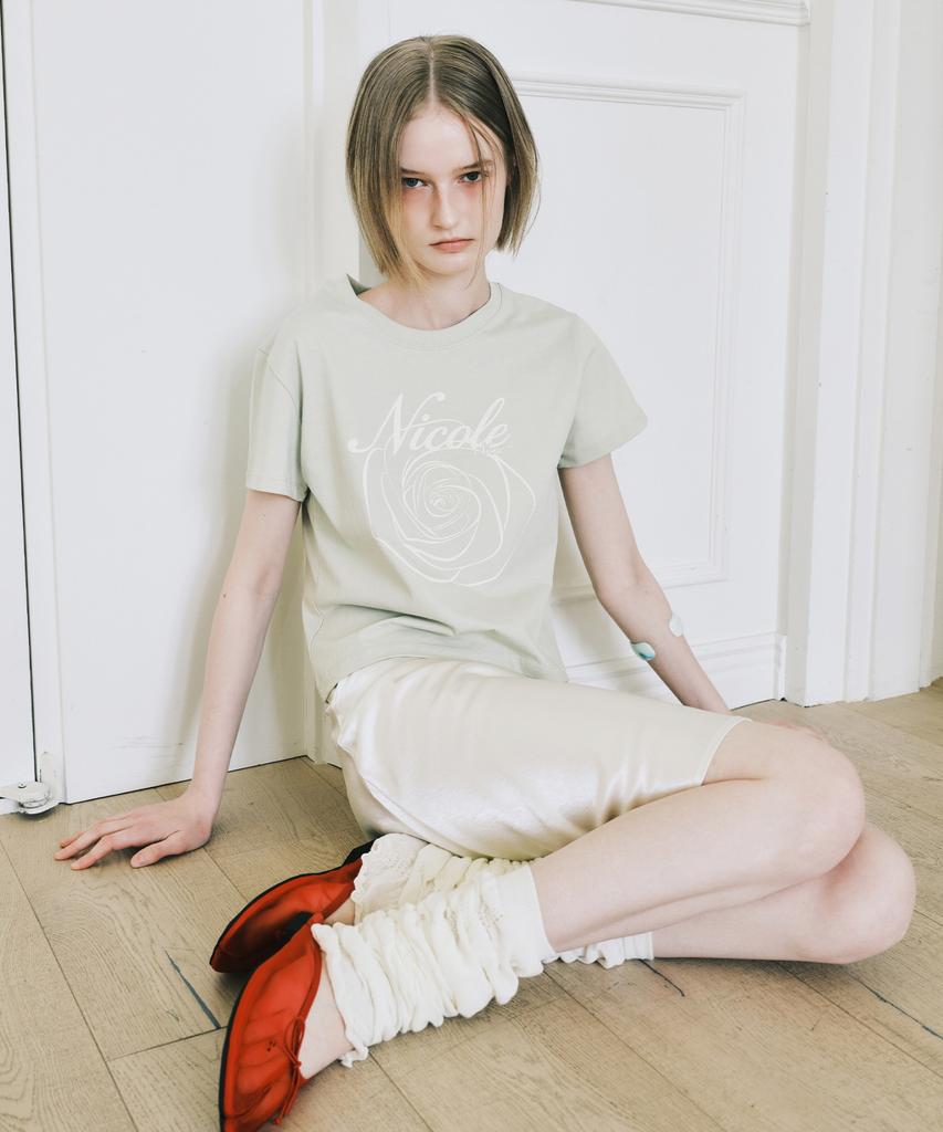 Nigaennikol Nicole Rose Crop Top_Olive Cream