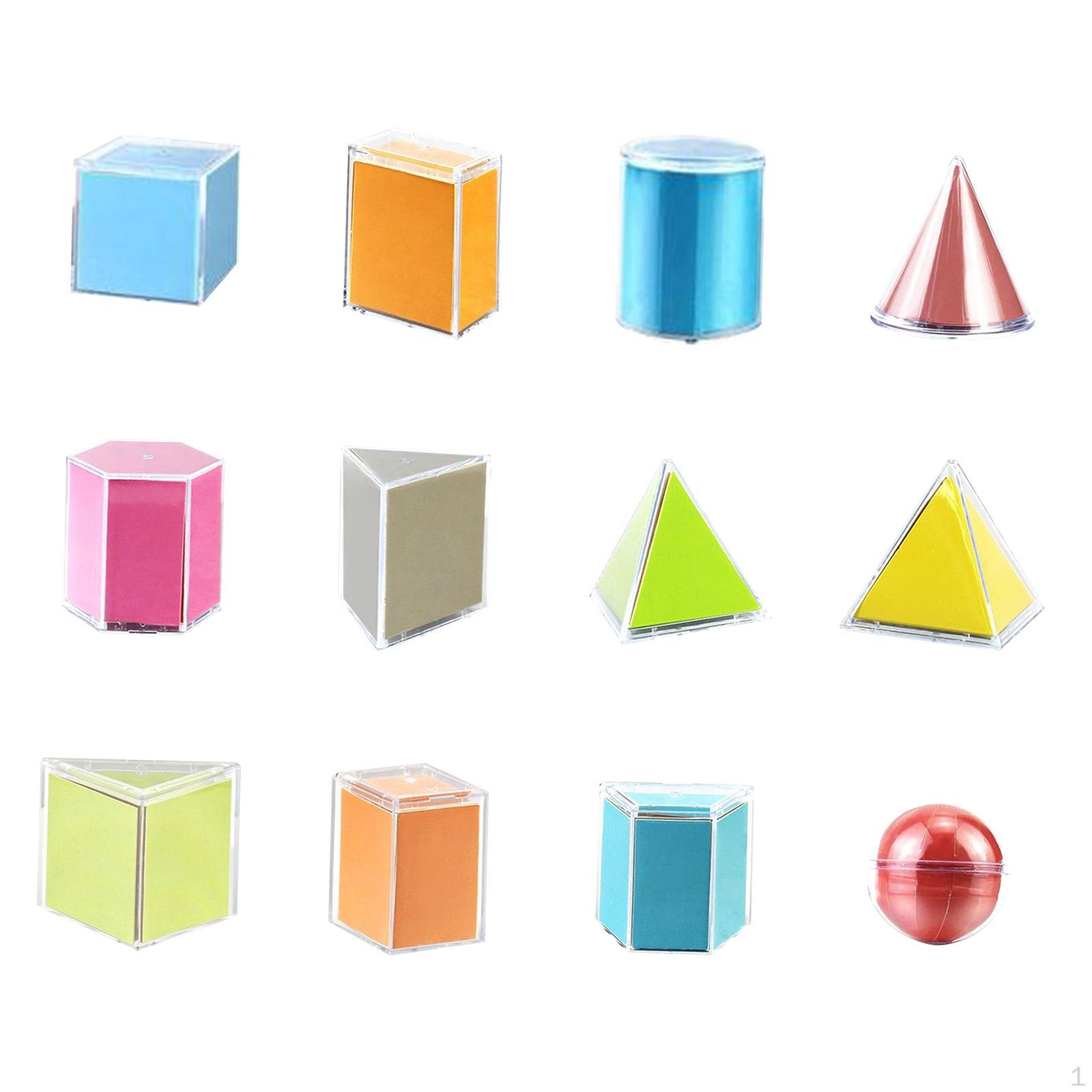 

3D-геометрические фигуры, 3D-фигуры, обучающие игрушки Монтессори, разноцветные фигуры, геометрические фигуры 12 geometries