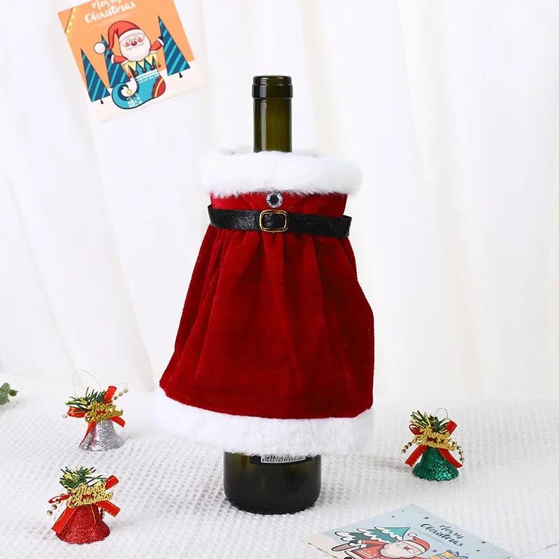 Christmas Wine Bottle Cover, Merry Christmas Home Decor 2025 Decoration, Christmas Gift 2026 Happy New Year