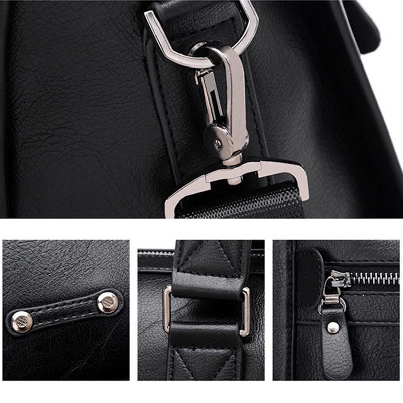 Elegant Men Business Laptop Bag With Large Capacity For Work And Travel In Leather