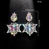 Exaggerated rhinestone earrings, oversized accessories, crystal earrings, party jewelry gifts