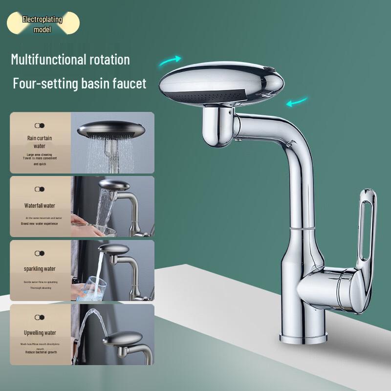 

OEING Wall-Mounted Stainless Steel Swivel Basin Faucet
