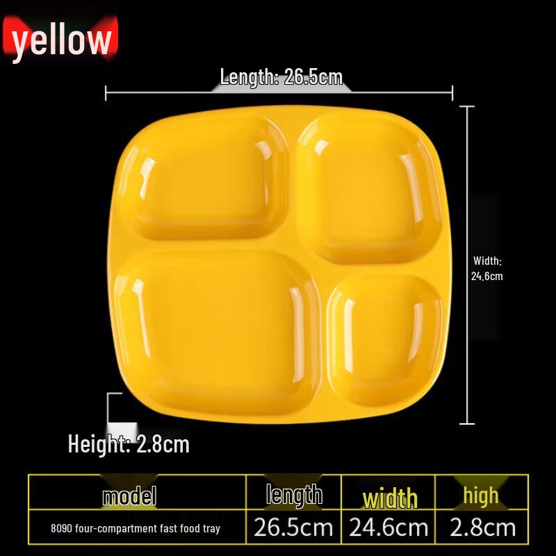 

Colorful Melamine Divided Meal Tray