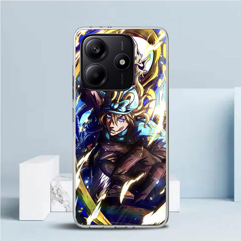JoJo Adventure Dio Diego Brando Měkký kryt pro telefon Xiaomi Redmi Note 15 14 13 12 Pro Plus 14S 11S 11T 11E 10S 10 4G Vzor
