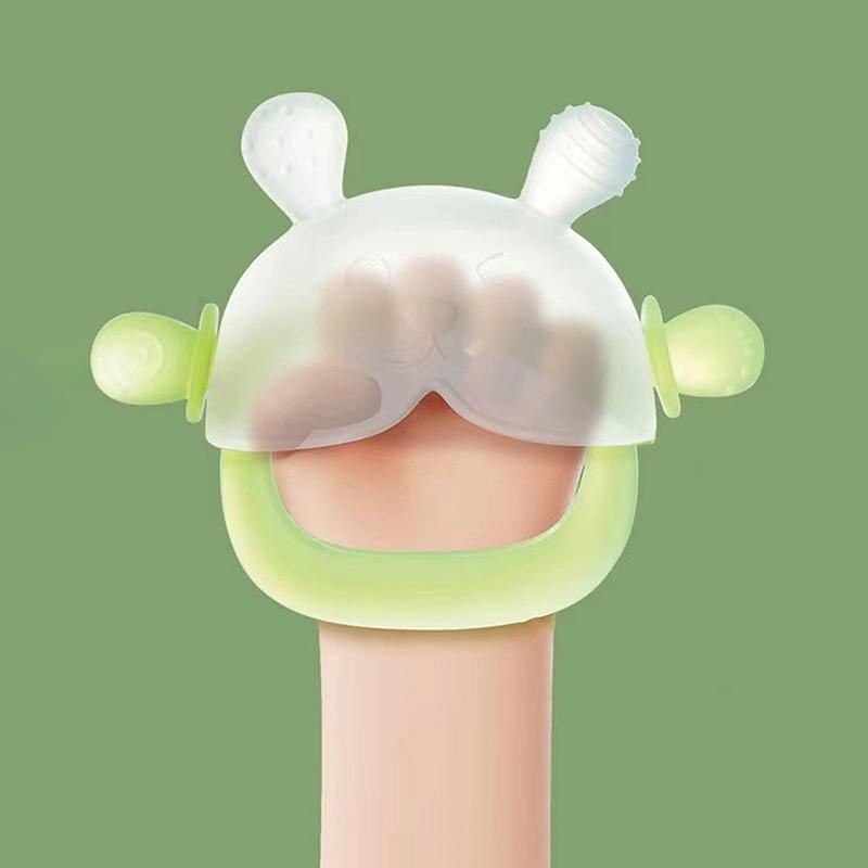 Jucării cu tije de măcinat pentru copii 0-3 ani, fabricate din silicon anti-lipire cu inel gingival pentru bebeluși din silicon tip ciupercă