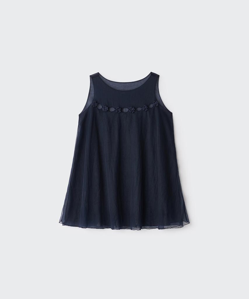 Koseumoseu Sheer Hole Garden Dress (Navy)