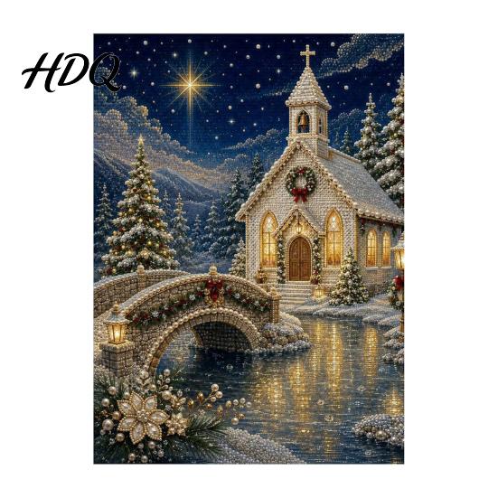 Christmas Decorations for Home Faux Pearl Art Kit DIY Church Painting Jesus Family Crafting Activities Holy Wall Decor Craft Kit Adults Handmade