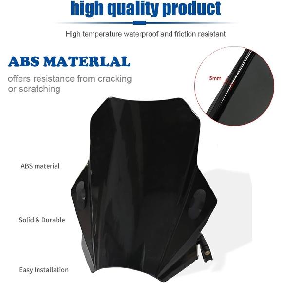 Universal Motorcycle Windshield Glass Cover Screen Deflector Compatible with Husqvarna 701 Svartpilen Vitpilen 250 401 701 Nuda 900 R(Transparent)
