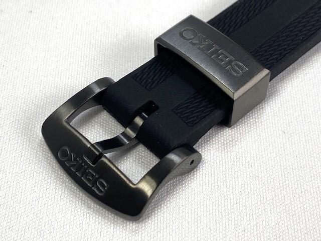 R03E011M0 SEIKO Prospex 20mm Silicone Band Black and Via (for SBDC153/ 6R35-01T0 Others) (Ships Nekoposu)