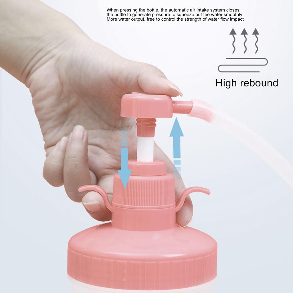 Vaginal Douche Portable High Elasticity Manual Pressure Stable Water Flow Vaginal Cleansing System 500ml Pink