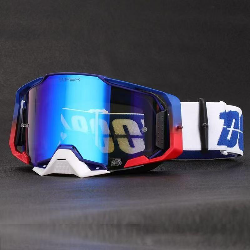 New large-frame off-road motorcycle goggles with high-definition, anti-glare lenses, suitable for wearing with prescription glasses while riding