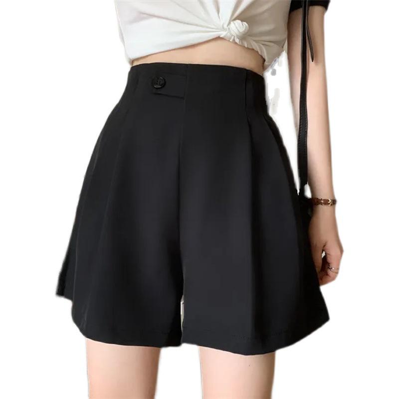 2024 Women's Summer High-Waist A-Line Wide-Leg Shorts