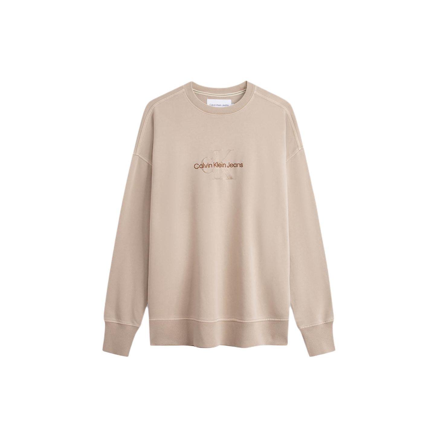 

Calvin Klein Свитшот с вышитым логотипом и длинным рукавом, мужской свитшот цвета молочного чая J324475-PED XL