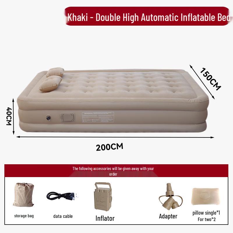 Outdoor Camping Inflatable Flocked Air Mattress