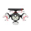 102 COB LED Solar Lights 4 Head Lamp PIR Motion Sensor Landscape Spotlights IP65 Waterproof Outdoor Lights Garden Decoration