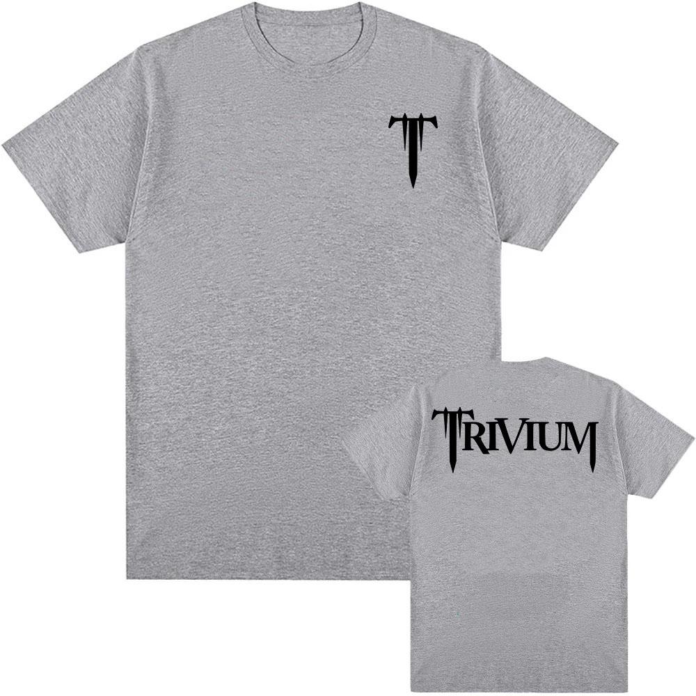 TRIVIUM Heavy Mental Band T-shirt Summer Cotton Hip Hop Streetwear Unisex Fashion Grunge Men Women Tshirts Loose Male T Shirt