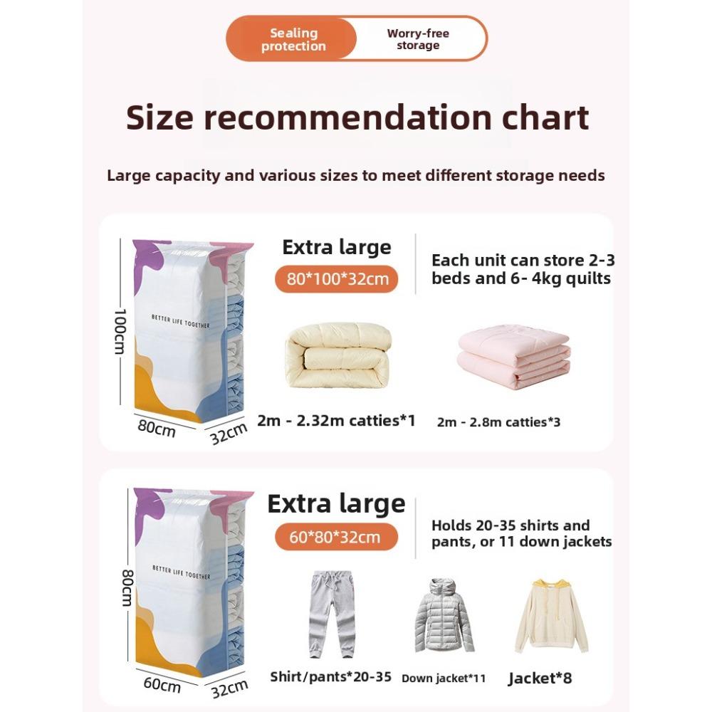 10-1pc Thick Large 3D Vacuum Storage Bags, Dust-Proof Compression Bags for Seasonal Quilts Coats Down Jackets