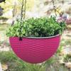Plastic Woven Plaited Baskets with Chain Hanging Flower Pots Houseplant Flowerpot  Balcony
