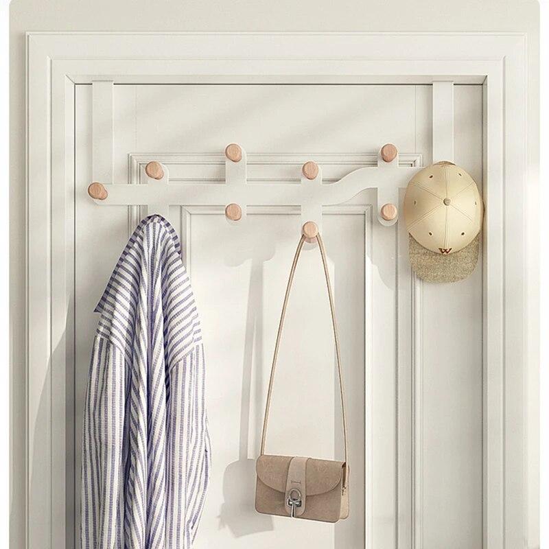 Modern Fashion Door Back Hook Bedroom Porch Free Punch Coat Hook Bathroom Door Hook Towel Rack Metal Hook