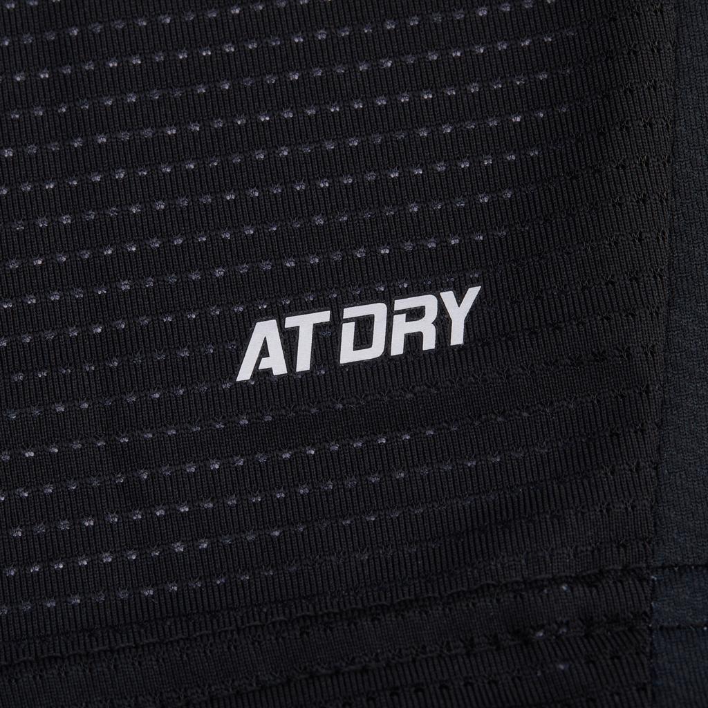 Li-Ning Badminton Series Printed V-Neck Comfortable Breathable Versatile Short Sleeve Badminton Shirt Unisex Tops Black AAYU225-1