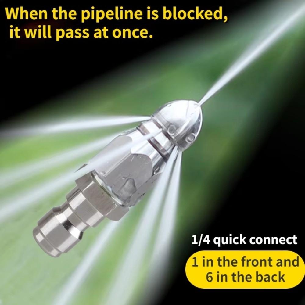 G1/4 " Pressure Washer Sewer Jetter Nozzle Washing Accessories Drain Cleaning Pressure Sprayer Nozzle Mouse Head