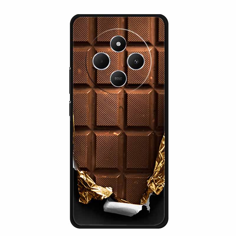 Phone Case For Xiaomi Redmi 14C Back Cover Case 14 C Black Silicone Soft Funda For Redmi 14C Case Redmi14C 6.88" Shockproof Bag