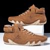 New Autumn and Winter Men's Octopus Doudou Shoes Korean Version Breathable High-top Handmade Large-size Leather Shoes Men's Explosion