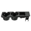 Car Front Center Console Drink Cup Holder + Coin Holder Tray for BMW 3Series E46 1998 2004 Black
